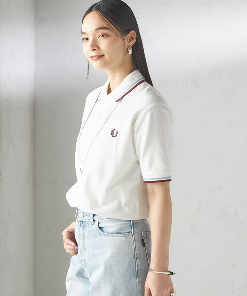 FRED PERRY(フレッドペリー)の「FRED PERRY:M12 TWIN TIPPED SHIRT(ポロシャツ・レディース・ホワイト/ブラック・ONE SIZE)」の11枚目の写真