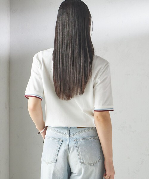 FRED PERRY(フレッドペリー)の「FRED PERRY:M12 TWIN TIPPED SHIRT(ポロシャツ・レディース・ホワイト/ブラック・ONE SIZE)」の12枚目の写真
