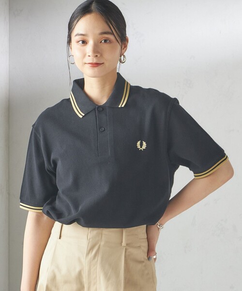 フレッドペリー　ポロシャツ　ブラック　ゴールド　M12 TWIN TIPPED FRED PERRY:M12 TWIN TIPPED SHIRT（ポロシャツ）｜FRED PERRY