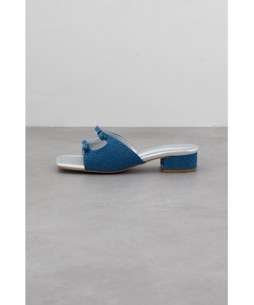 AZUL by moussy（アズールバイマウジー）の「ダブルリボンスクエアトゥサンダル（サンダル・レディース・ブラック/ブルー/シルバー・SMALL/MEDIUM/LARGE/LL）」の13枚目の写真
