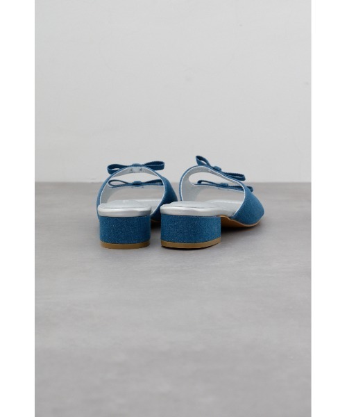 AZUL by moussy（アズールバイマウジー）の「ダブルリボンスクエアトゥサンダル（サンダル・レディース・ブラック/ブルー/シルバー・SMALL/MEDIUM/LARGE/LL）」の15枚目の写真