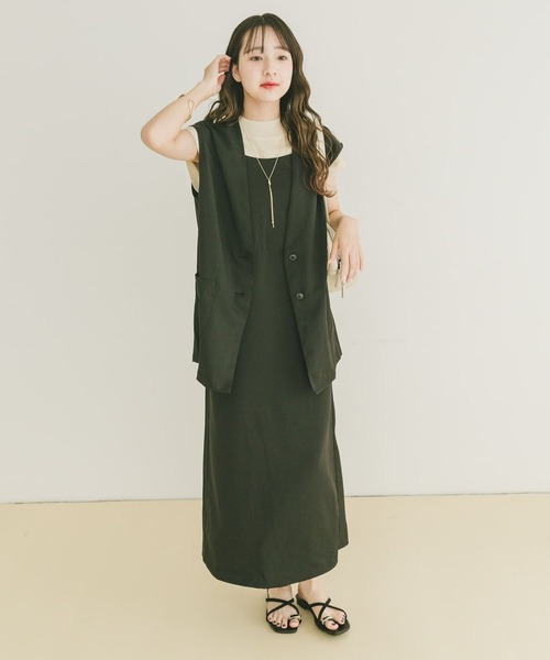 セール】キャミワンピース×ジレセット（ワンピース）｜ITEMS