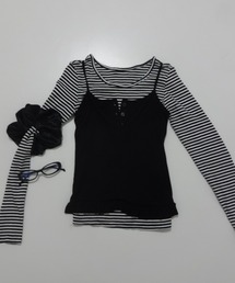 FEKETE | FRILL CAMISOLE  / フリルキャミソール(キャミソール)