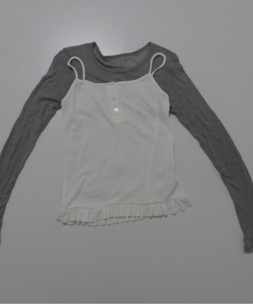 FEKETE（フェケテ）の「FRILL CAMISOLE  / フリルキャミソール（キャミソール・レディース・アイボリー/ブラック・FREE）」の11枚目の写真