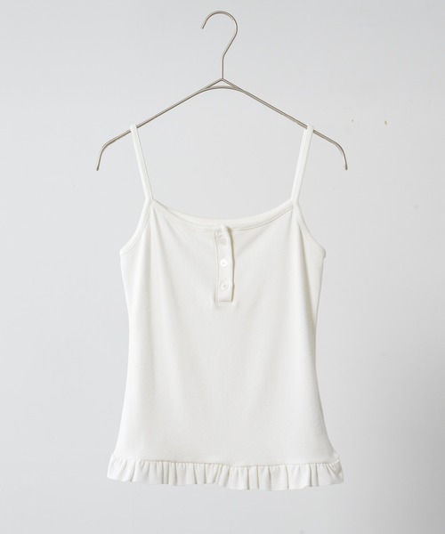 FEKETE（フェケテ）の「FRILL CAMISOLE  / フリルキャミソール（キャミソール・レディース・アイボリー/ブラック・FREE）」の17枚目の写真