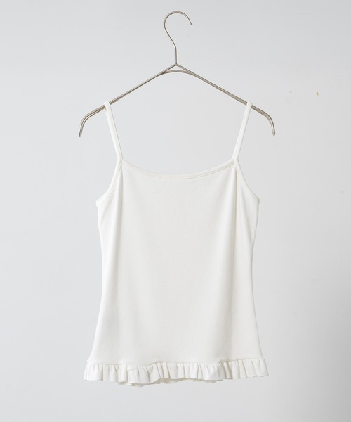 FEKETE（フェケテ）の「FRILL CAMISOLE  / フリルキャミソール（キャミソール・レディース・アイボリー/ブラック・FREE）」の18枚目の写真