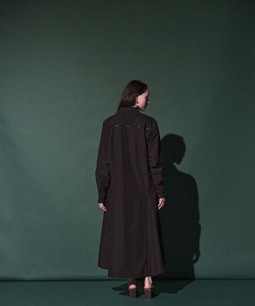 CIEL'AIR（シエルエアー）の「Ladder Race Shirt Dress（シャツワンピース・レディース・アイボリー/ブラック・MEDIUM/LARGE）」の19枚目の写真