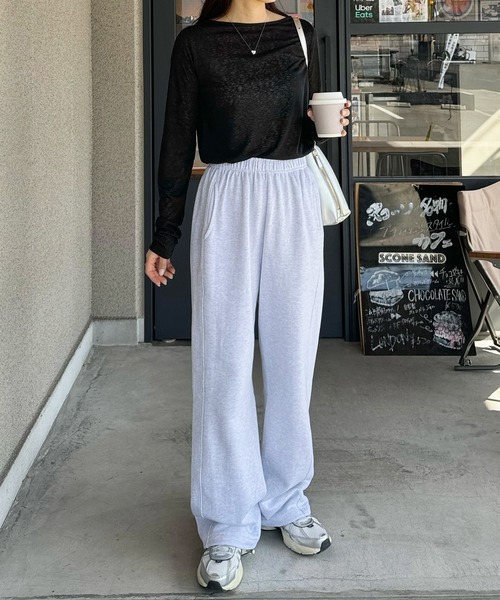 LE MORE(リモア)の「スラブシアートップス(Tシャツ/カットソー・レディース・グレー/ブラック/ホワイト/イエロー・FREE)」の8枚目の写真