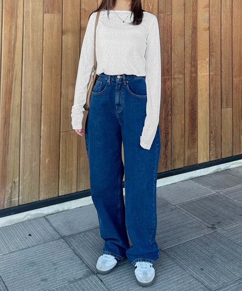 LE MORE(リモア)の「スラブシアートップス(Tシャツ/カットソー・レディース・グレー/ブラック/ホワイト/イエロー・FREE)」の15枚目の写真