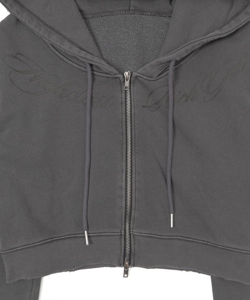 dispark(ディスパーク)の「DISPARK/グラフィックダメージWジップパーカー(パーカー・レディース・スミクロ・FREE)」の9枚目の写真