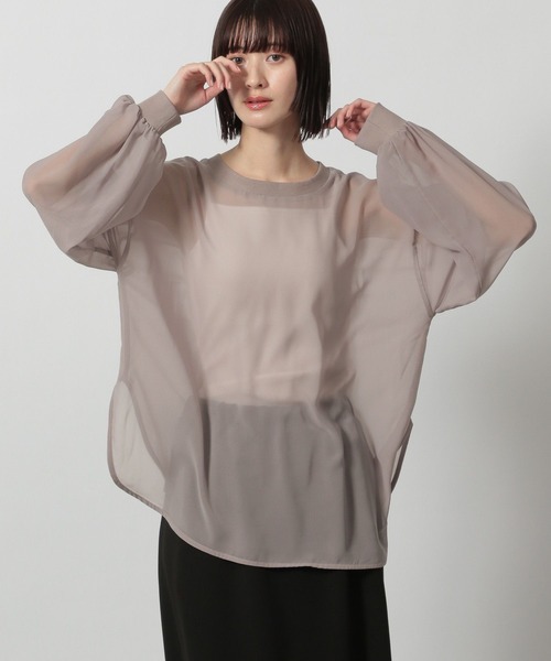 LAKOLE（ラコレ）の「2WAYシアードロストプルオーバー / 322603（シャツ/ブラウス・レディース・ミント/ブラック/アイボリー/グレー・FREE）」の2枚目の写真