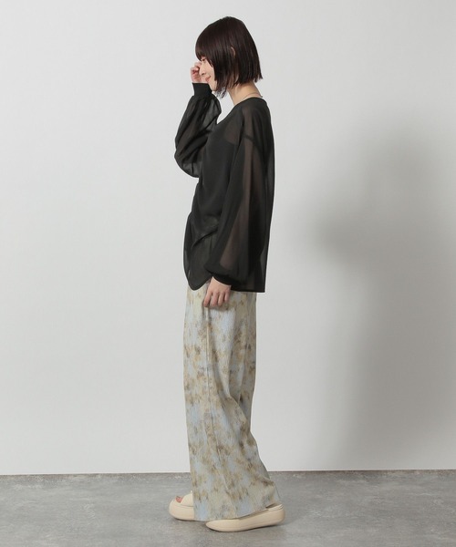 LAKOLE（ラコレ）の「2WAYシアードロストプルオーバー / 322603（シャツ/ブラウス・レディース・ミント/ブラック/アイボリー/グレー・FREE）」の17枚目の写真