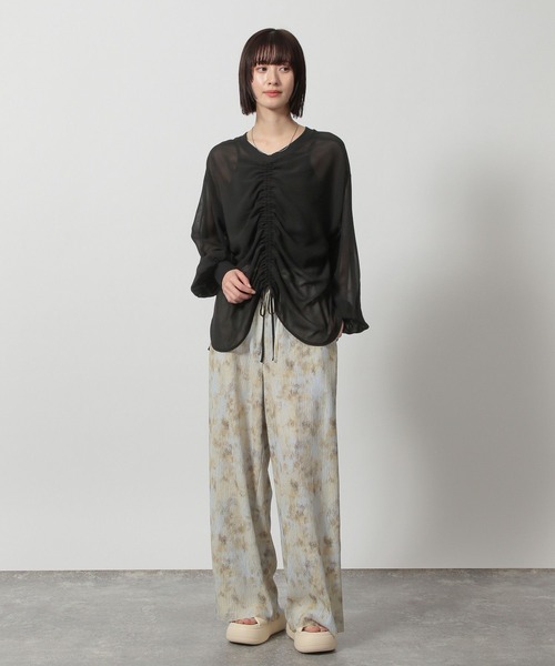 LAKOLE（ラコレ）の「2WAYシアードロストプルオーバー / 322603（シャツ/ブラウス・レディース・ミント/ブラック/アイボリー/グレー・FREE）」の19枚目の写真