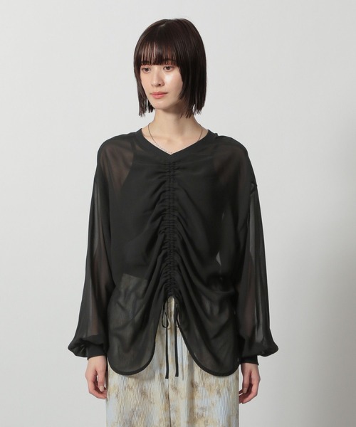 LAKOLE（ラコレ）の「2WAYシアードロストプルオーバー / 322603（シャツ/ブラウス・レディース・ミント/ブラック/アイボリー/グレー・FREE）」の21枚目の写真