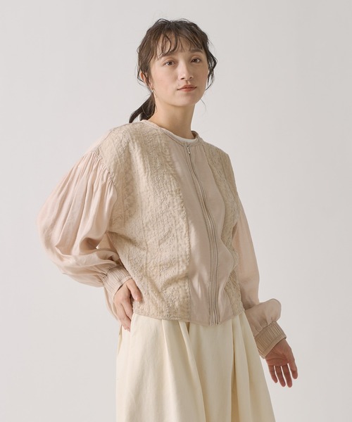 Kelen(ケレン)の「「KELEN / ケレン」 レース切替デザインブルゾン PARMO(ブルゾン・レディース・ブラック/ホワイト・S/M)」の4枚目の写真