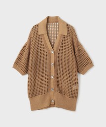 メッシュスキッパーニットカーディガン