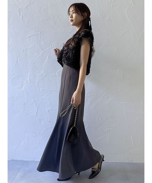 dazzlin(ダズリン)の「チュールトップスセットドレス(ドレス・レディース・ピンク/チャコールグレー/イエロー・SMALL/MEDIUM)」の12枚目の写真
