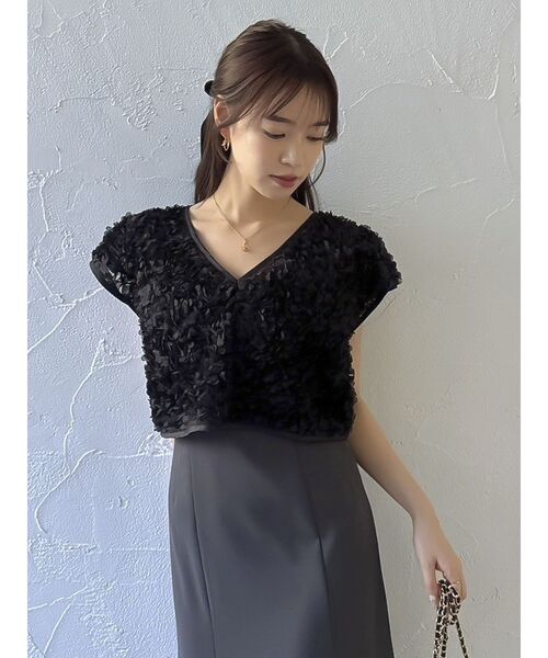 dazzlin(ダズリン)の「チュールトップスセットドレス(ドレス・レディース・ピンク/チャコールグレー/イエロー・SMALL/MEDIUM)」の18枚目の写真