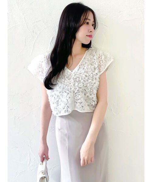 dazzlin(ダズリン)の「チュールトップスセットドレス(ドレス・レディース・ピンク/チャコールグレー/イエロー・SMALL/MEDIUM)」の4枚目の写真