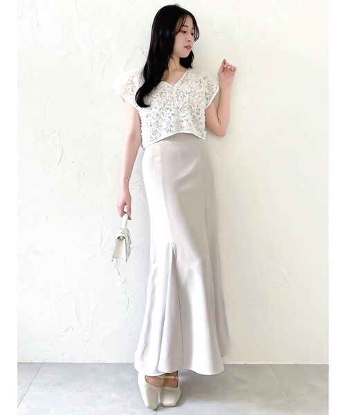 dazzlin(ダズリン)の「チュールトップスセットドレス(ドレス・レディース・ピンク/チャコールグレー/イエロー・SMALL/MEDIUM)」の9枚目の写真