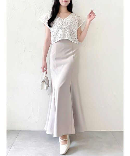 dazzlin(ダズリン)の「チュールトップスセットドレス(ドレス・レディース・ピンク/チャコールグレー/イエロー・SMALL/MEDIUM)」の11枚目の写真