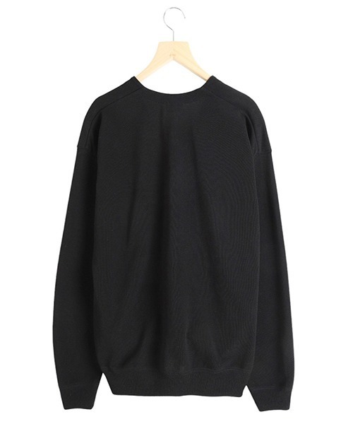 crepuscule（クレプスキュール）の「crepuscule / クレプスキュール：別注 Extra Light Moss Stitch Cardigan：ONLYARK-2-2515[COR]（カーディガン/ボレロ・メンズ・ブラック・3/2/1）」の5枚目の写真