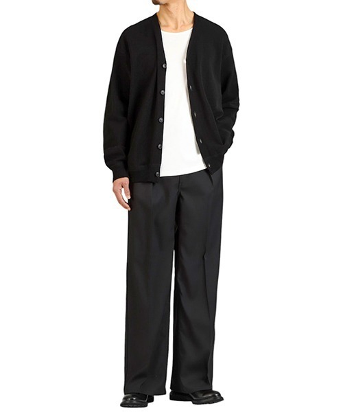 crepuscule（クレプスキュール）の「crepuscule / クレプスキュール：別注 Extra Light Moss Stitch Cardigan：ONLYARK-2-2515[COR]（カーディガン/ボレロ・メンズ・ブラック・3/2/1）」の14枚目の写真