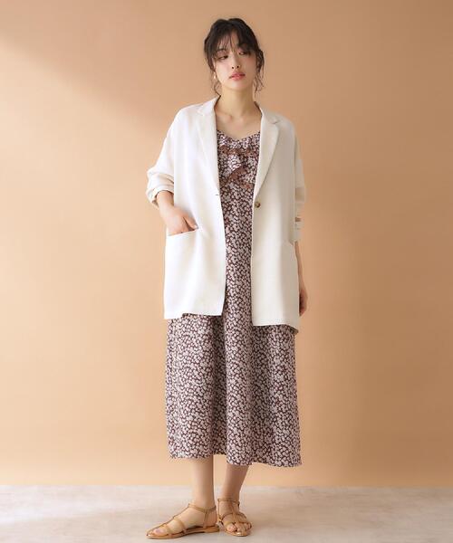 THE SHOP TK （ザ ショップ ティーケー ）の「小花柄フリルキャミワンピース【洗える】（ワンピース・レディース・ブラック系/ダークブラウン系・12/13）」の22枚目の写真