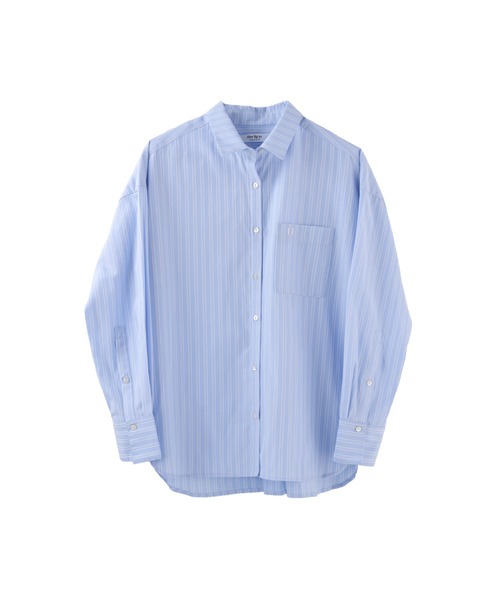 Her lip to(ハーリップトゥー)の「Day-To-Day Stripe Shirt(シャツ/ブラウス・レディース・スカイブルー系/モーブ系・S/M)」の2枚目の写真