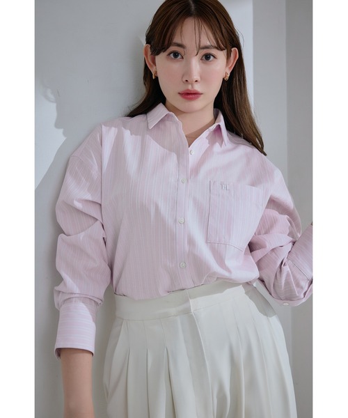 トップス Cotton-Blend Big Ribbon Blouse herlipto Cotton-Blend Big Ribbon Blouse（シャツ/ブラウス）｜Her lip