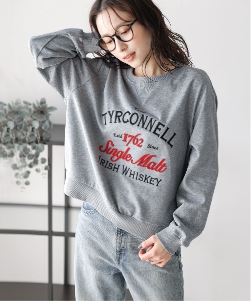 La-gemme(ラジェム)の「刺繍ロゴスウェット(スウェット・レディース・グレー/ホワイト/ネイビー・フリー)」の3枚目の写真