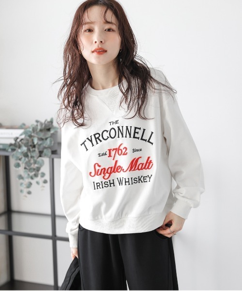 La-gemme(ラジェム)の「刺繍ロゴスウェット(スウェット・レディース・グレー/ホワイト/ネイビー・フリー)」の2枚目の写真