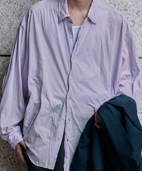 KANEMASA PHIL.(カネマサフィル)の「Kanemasa Phil. (カネマサ フィル) 別注 46ゲージ Artisan L/S Shirts(シャツ/ブラウス・メンズ・パープル/スカイブルー・MEDIUM/LARGE)」の2枚目の写真