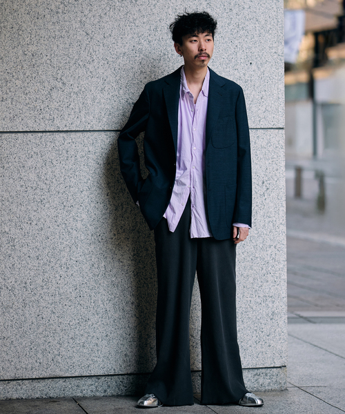KANEMASA PHIL.(カネマサフィル)の「Kanemasa Phil. (カネマサ フィル) 別注 46ゲージ Artisan L/S Shirts(シャツ/ブラウス・メンズ・パープル/スカイブルー・MEDIUM/LARGE)」の5枚目の写真