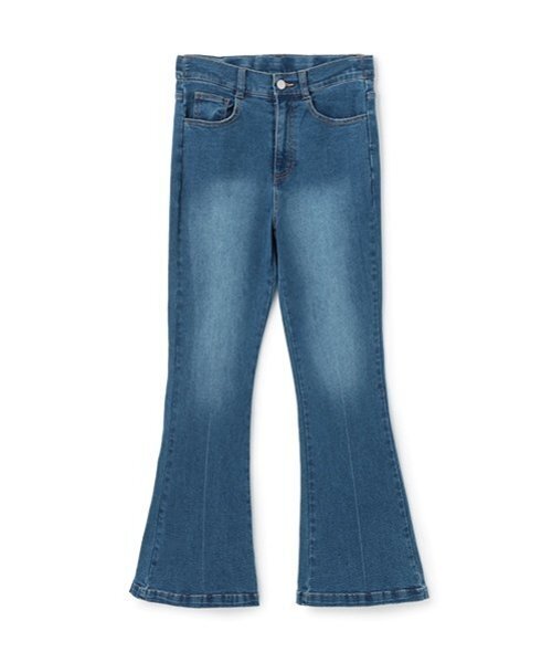 LOVETOXIC（ラブトキシック）の「【ベーシック】デニム・ツイルフレアパンツ（デニムパンツ・キッズ・ブルー/ブラック・L:160cm/M:150cm/130cm/S:140cm）」の4枚目の写真