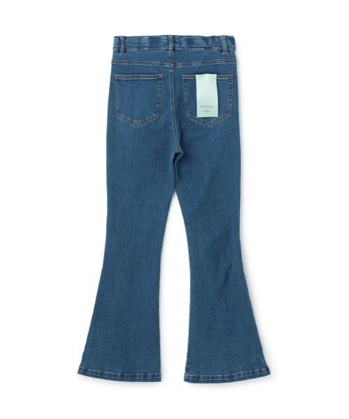 LOVETOXIC（ラブトキシック）の「【ベーシック】デニム・ツイルフレアパンツ（デニムパンツ・キッズ・ブルー/ブラック・L:160cm/M:150cm/130cm/S:140cm）」の5枚目の写真