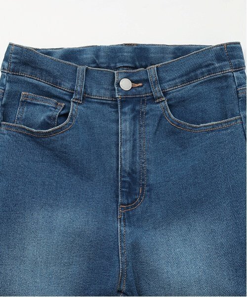LOVETOXIC（ラブトキシック）の「【ベーシック】デニム・ツイルフレアパンツ（デニムパンツ・キッズ・ブルー/ブラック・L:160cm/M:150cm/130cm/S:140cm）」の6枚目の写真