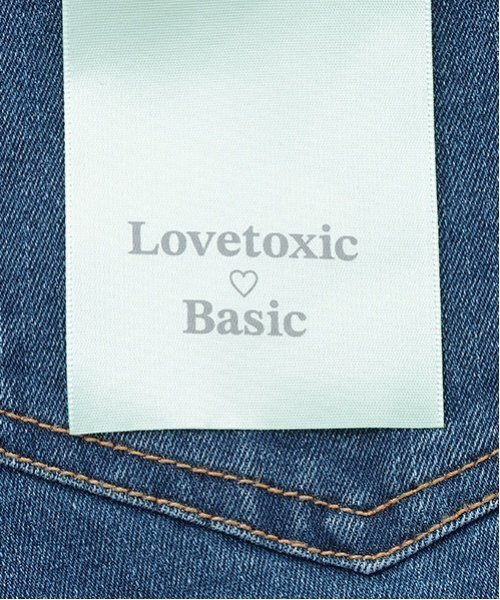 LOVETOXIC（ラブトキシック）の「【ベーシック】デニム・ツイルフレアパンツ（デニムパンツ・キッズ・ブルー/ブラック・L:160cm/M:150cm/130cm/S:140cm）」の13枚目の写真