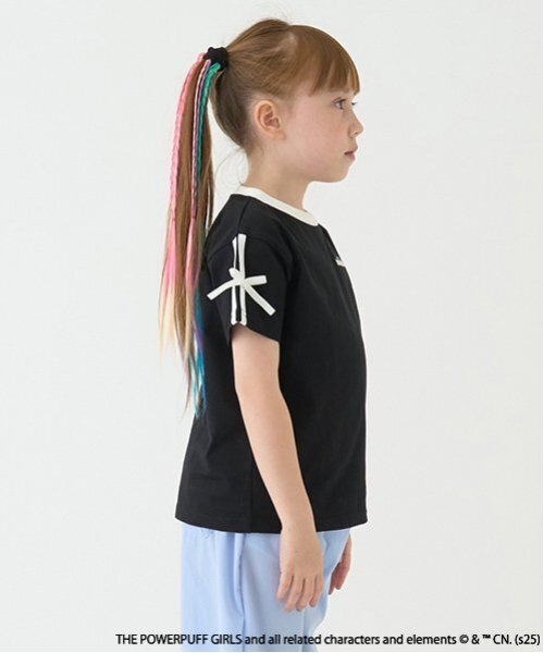 minimal（ミニマル）の「【防汚加工】【パワーパフ ガールズ】短丈Tシャツ（Tシャツ/カットソー・キッズ・ターコイズブルー/ライム/ピンク/ブラック・120cm/110cm/100cm/130cm/140cm）」の6枚目の写真