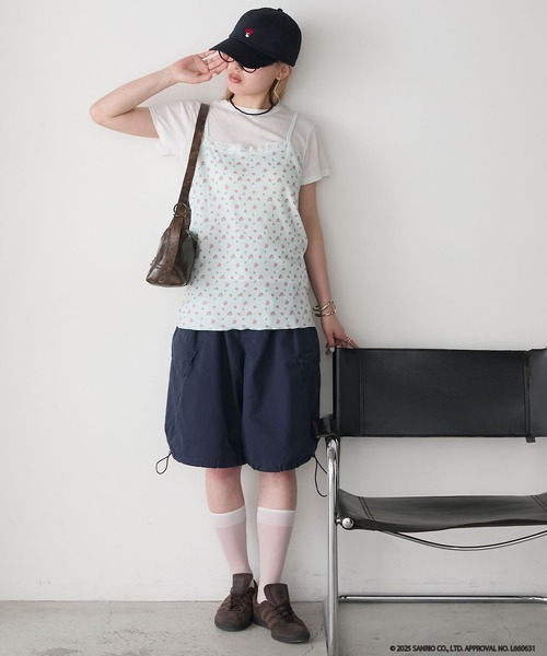 sanrio（サンリオ）の「【My Melody × forksy.】ワンポイント ロゴ刺繍 キャップ（キャップ・レディース・オフホワイト/ネイビー/レッド・FREE）」の15枚目の写真