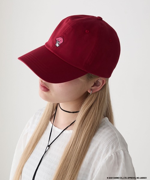 sanrio（サンリオ）の「【My Melody × forksy.】ワンポイント ロゴ刺繍 キャップ（キャップ・レディース・オフホワイト/ネイビー/レッド・FREE）」の21枚目の写真