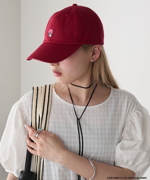 sanrio（サンリオ）の「【My Melody × forksy.】ワンポイント ロゴ刺繍 キャップ（キャップ・レディース・オフホワイト/ネイビー/レッド・FREE）」の22枚目の写真
