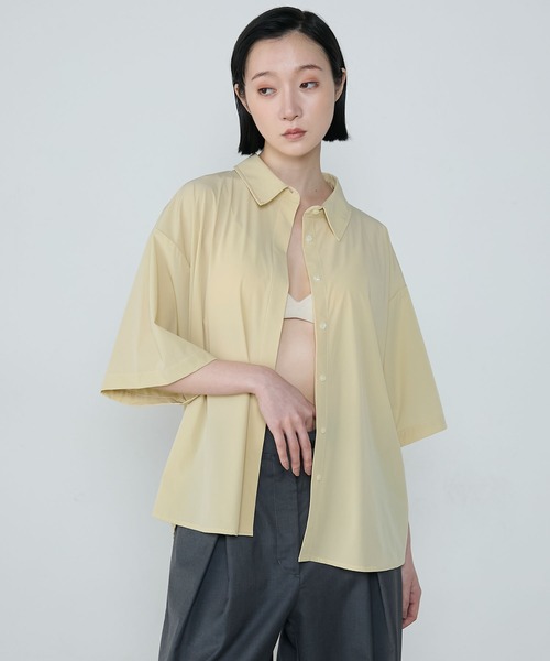 セール】Relaxing loose half-sleeve shirt / リラクシング
