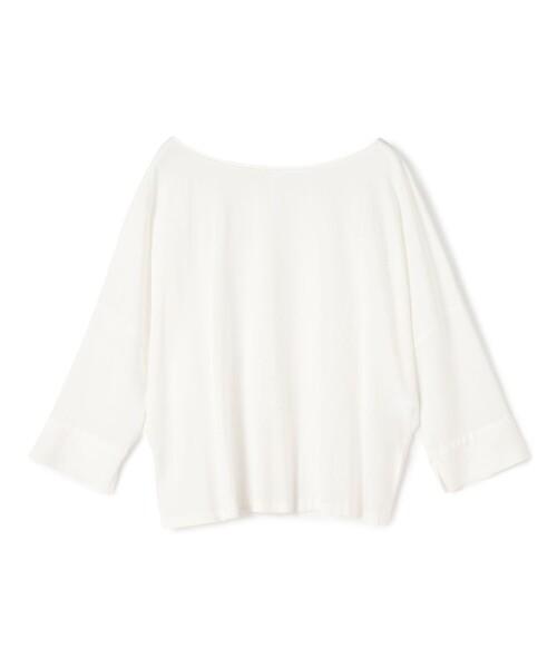 24AW GALERIE VIE ウォッシャブルレーヨンボートネックプルオーバー ウォッシャブルレーヨン ボートネックプルオーバー（シャツ