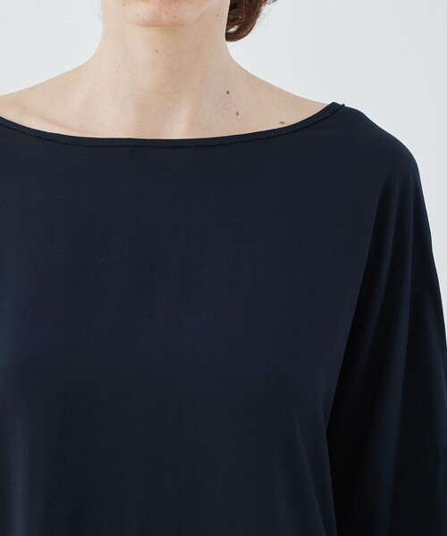 24AW GALERIE VIE ウォッシャブルレーヨンボートネックプルオーバー ウォッシャブルレーヨン ボートネックプルオーバー（シャツ