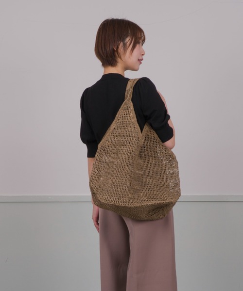 MADE IN MADA（メイドインマダ）の「【MADE IN MADA /メイドインマダ】かごバッグ　ラフィア トートバッグ（かごバッグ・レディース・チャコールグレー・FREE）」の21枚目の写真