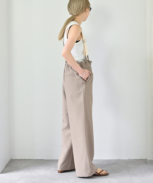 OUTDOOR PRODUCTS（アウトドアプロダクツ）の「アメスリ*サスペンダーパンツ2点SET（その他パンツ・レディース・ベージュ/ブラック・36/38）」の8枚目の写真