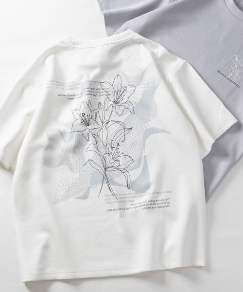 JOHN'S CLOSET(ジョンズクローゼット)の「【13】アソートフラワープリント ポンチTシャツ(Tシャツ/カットソー・メンズ・ホワイト系1/ホワイト系2/ホワイト系3/ブラック系2/ライトグレー系1/ライトグレー系3/ブラック系1/ブラック系3/ライトグレー系2/ブラック系その他3/ブラック系その他/ホワイト系その他2/ホワイト系その他3/ホワイト系その他/グレー系その他2/グレー系その他/ブラック系その他2/グレー系その他3・MEDIUM/LARGE)」の3枚目の写真