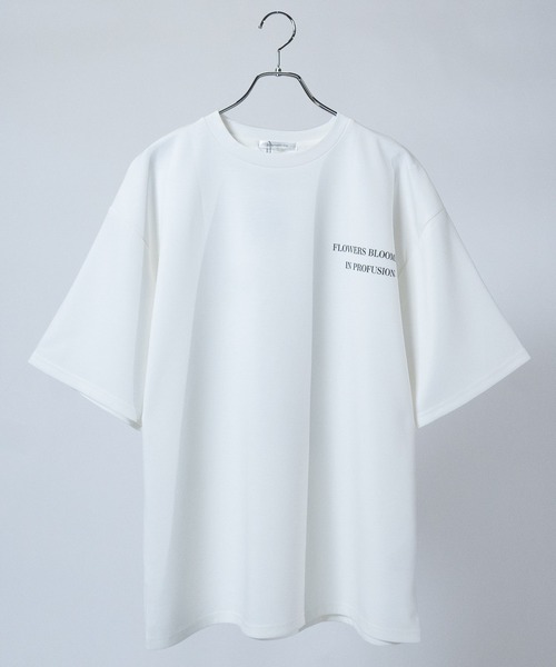 JOHN'S CLOSET（ジョンズクローゼット）の「【13】ムーン/フラワーグラフィック ビッグシルエット ポンチTシャツ（Tシャツ/カットソー・メンズ・ホワイト系1/ホワイト系2/ホワイト系3/ブラック系2/ライトグレー系1/ライトグレー系3/ブラック系1/ブラック系3/ライトグレー系2・MEDIUM/LARGE）」の10枚目の写真