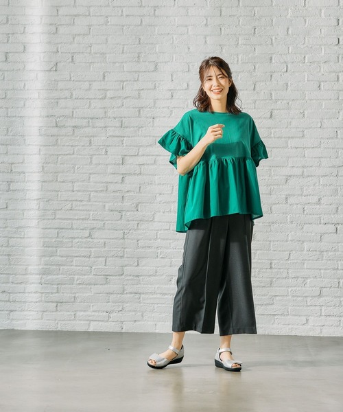 FOUND GOOD(ファウンドグッド)の「サラサラキレイクロップドP(その他パンツ・レディース・アイボリー/ブラック/グレー系8/ブルー系5・L/M/S)」の6枚目の写真